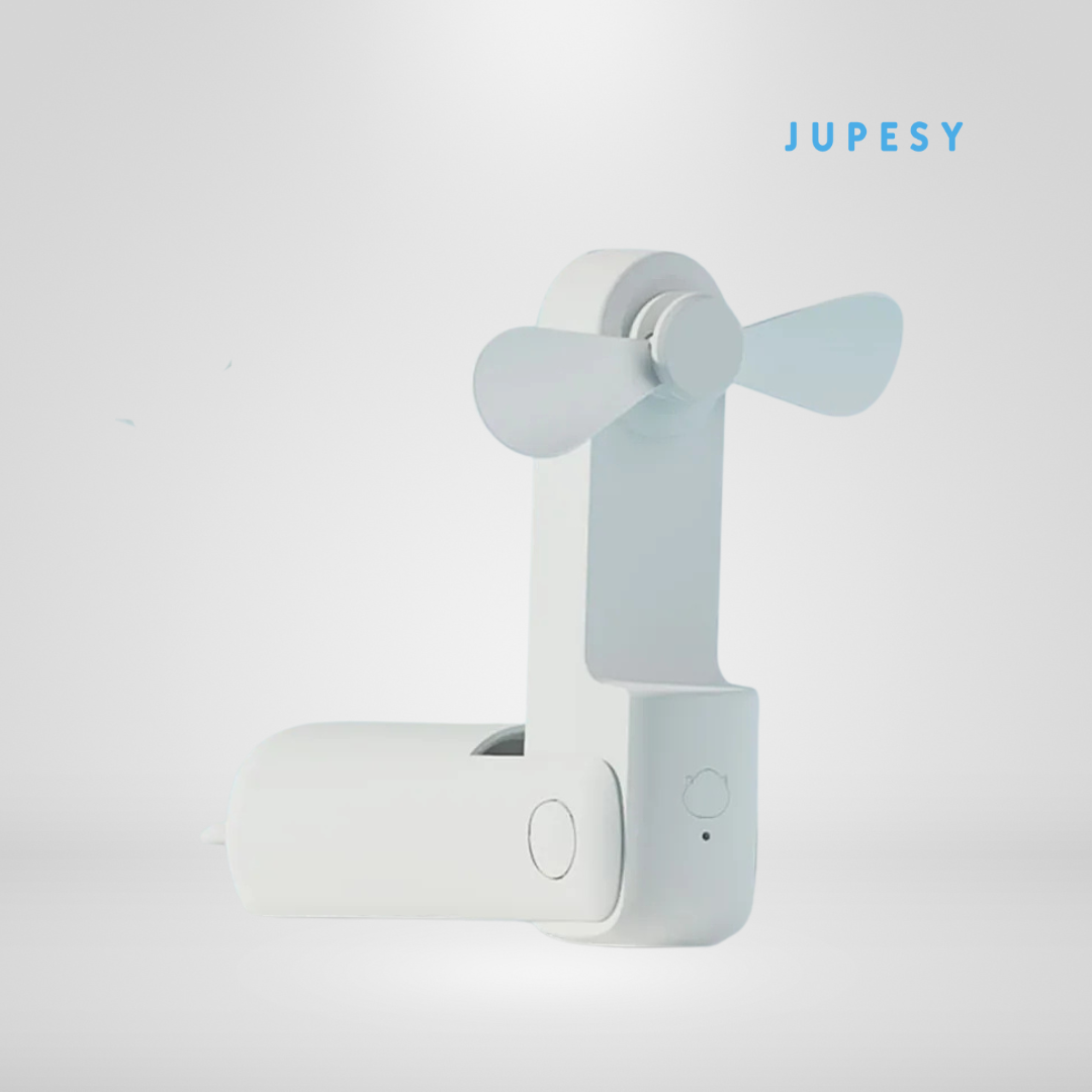 Portable Super Mini Handheld Fan – Foldable, USB Rechargeable & Power Bank in One