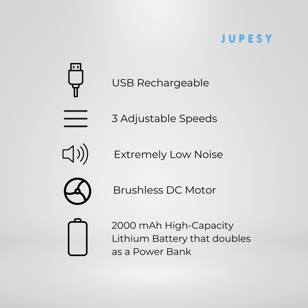 Portable Super Mini Handheld Fan – Foldable, USB Rechargeable & Power Bank in One