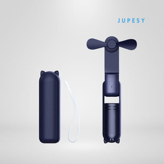 Portable Super Mini Handheld Fan – Foldable, USB Rechargeable & Power Bank in One