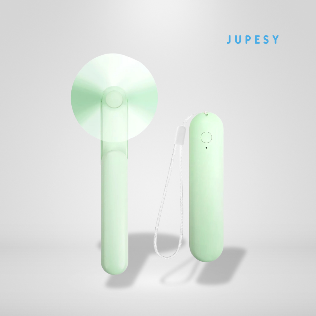 Sleek USB Rechargeable Handheld Mini Fan Fan & Power Bank