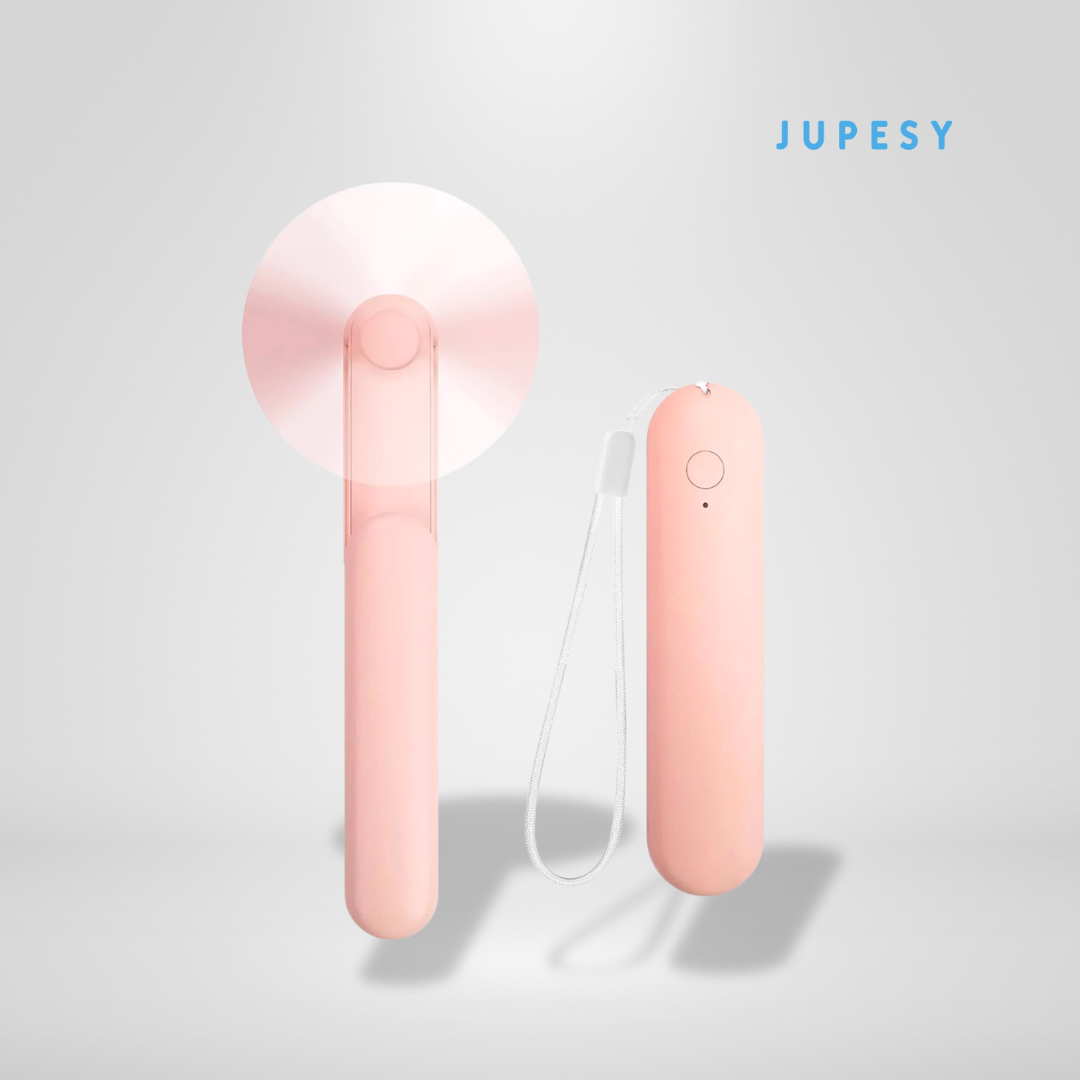 Sleek USB Rechargeable Handheld Mini Fan Fan & Power Bank