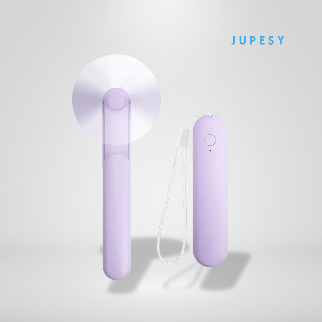 Sleek USB Rechargeable Handheld Mini Fan Fan & Power Bank