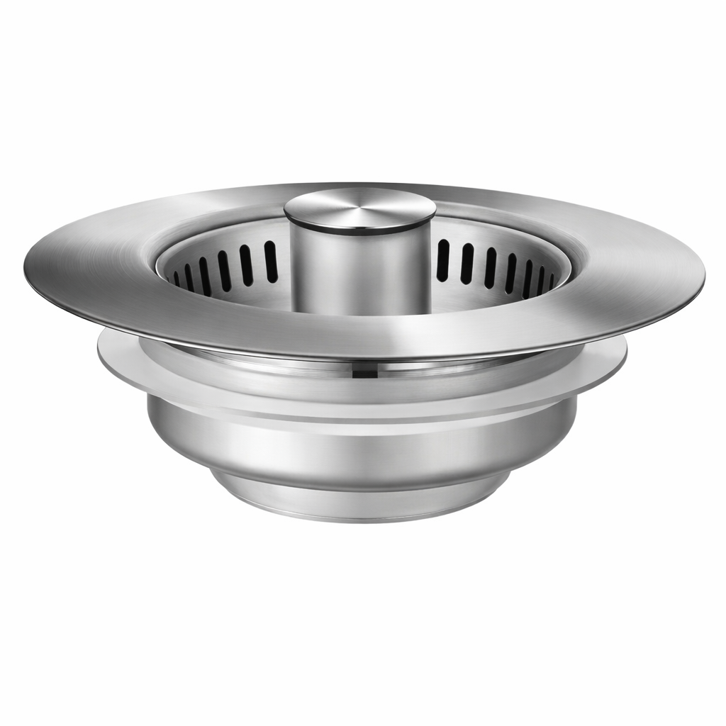 3-in-1 Kitchen Sink Strainer & Pop-Up Drain Stopper – Stainless Steel Anti-Clog Filter Basket