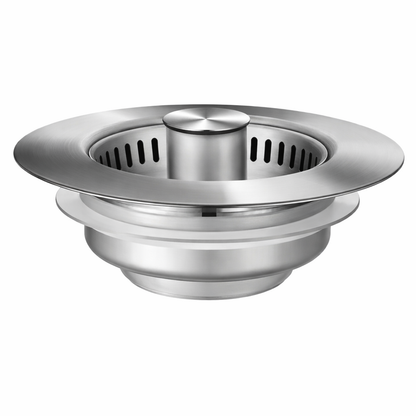 3-in-1 Kitchen Sink Strainer & Pop-Up Drain Stopper – Stainless Steel Anti-Clog Filter Basket