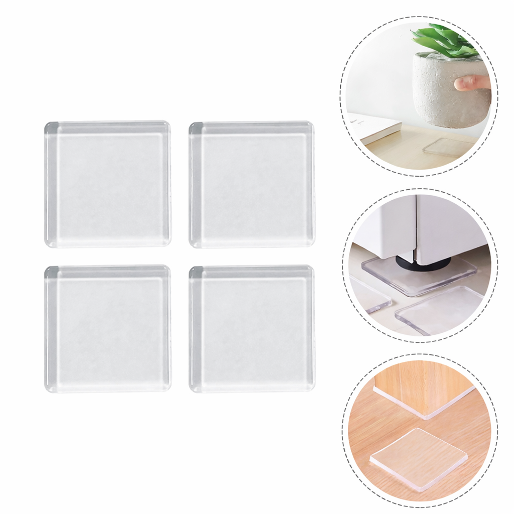 Anti-Vibration Washer Pads – Non-Slip Washing Machine & Dryer Feet Stabilizer (4 Pack)