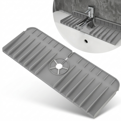 Silicone Faucet Splash Guard – Self-Draining Sink Mat for Kitchen & Bathroom