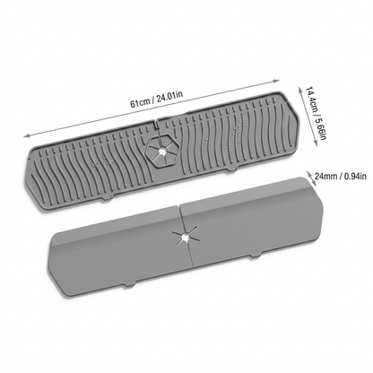 Silicone Faucet Splash Guard – Self-Draining Sink Mat for Kitchen & Bathroom