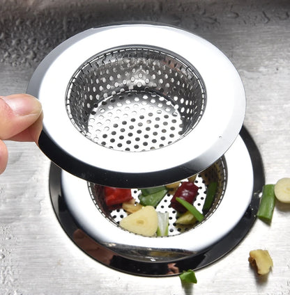 3-in-1 Kitchen Sink Strainer & Pop-Up Drain Stopper – Stainless Steel Anti-Clog Filter Basket