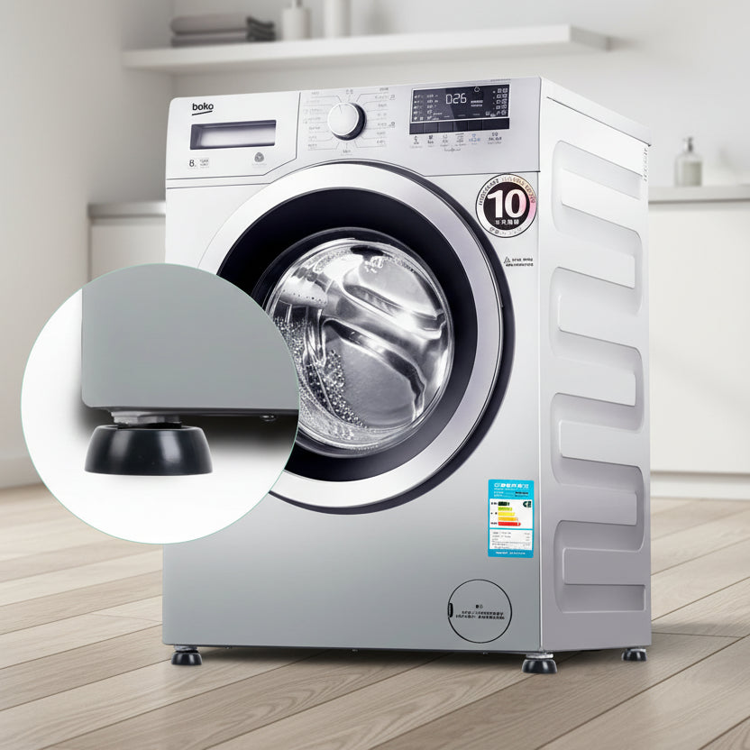 washing machine anti vibration pads installed under washer legs