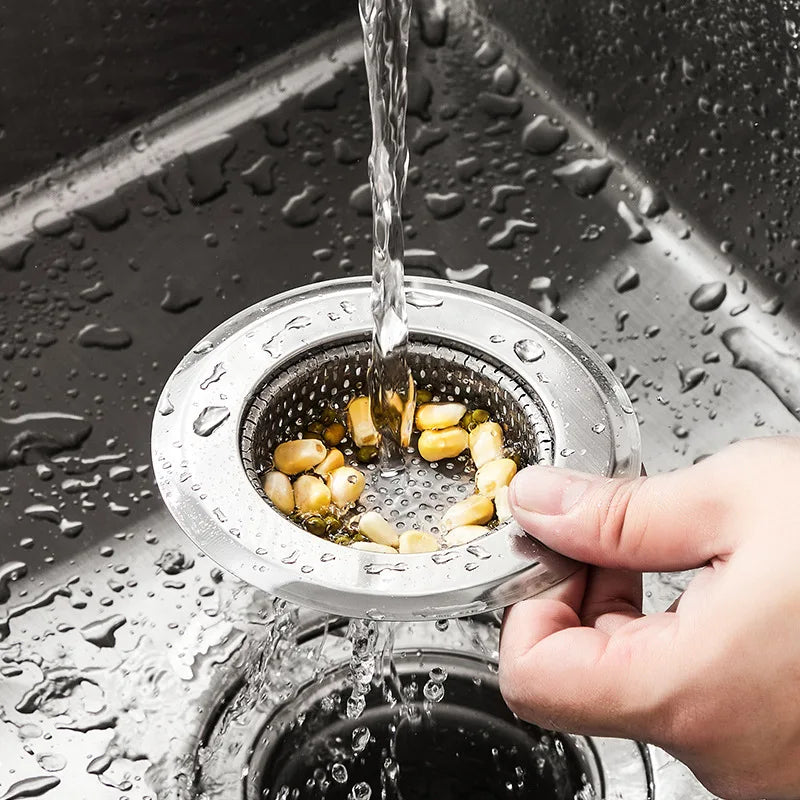 3-in-1 Kitchen Sink Strainer & Pop-Up Drain Stopper – Stainless Steel Anti-Clog Filter Basket