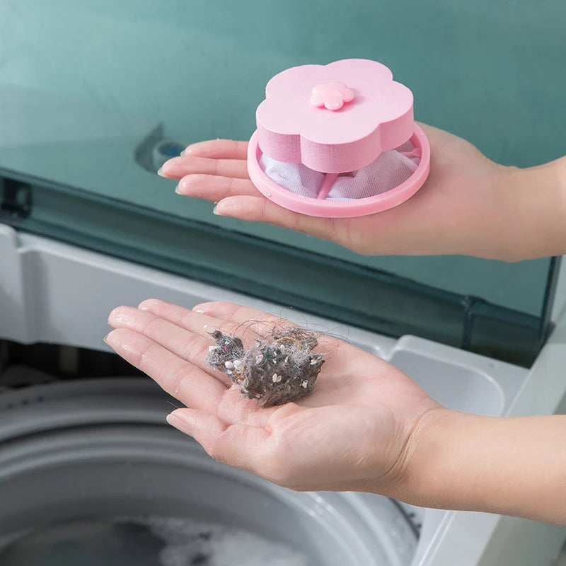 Laundry ball removing lint and hair from fabric