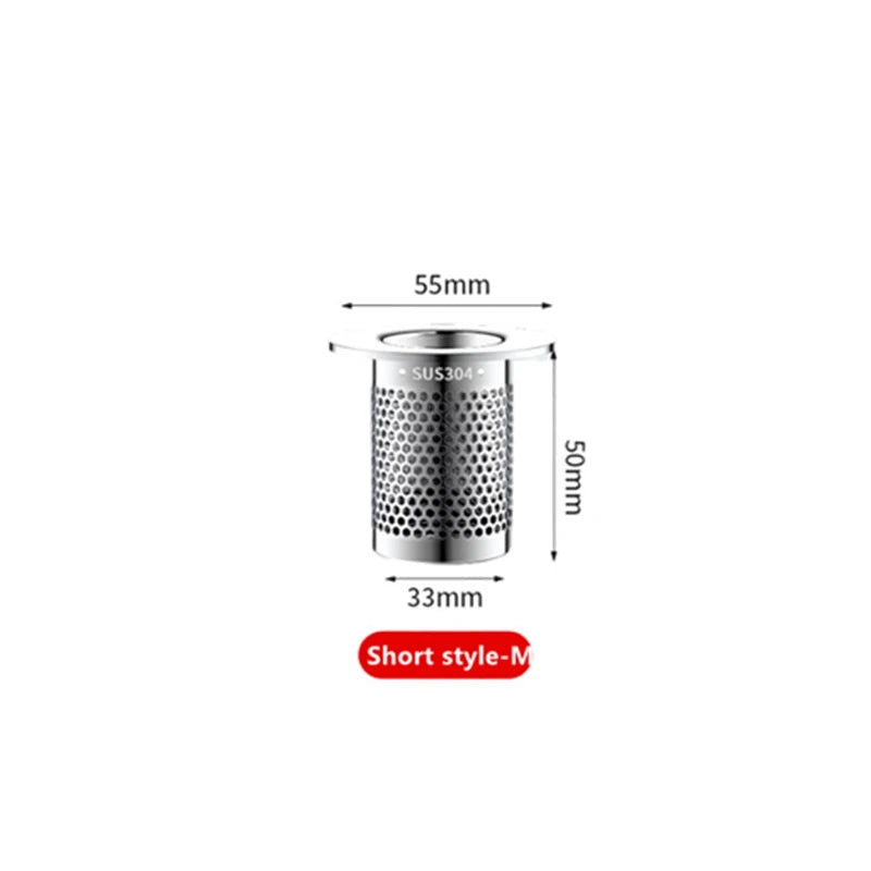 Stainless Steel Drain Hair Catcher – Anti-Clog Sink & Shower Filter