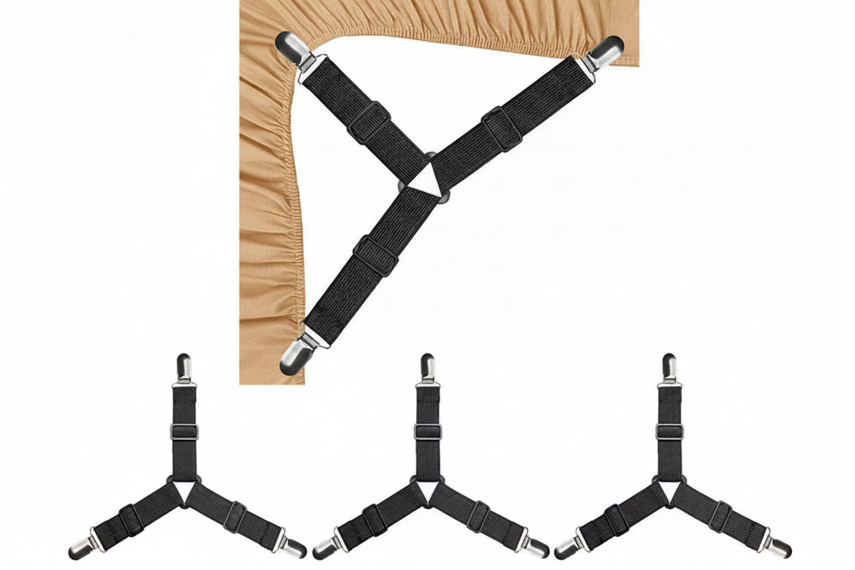 Bed Sheet Straps & Clips – Adjustable Sheet Holders