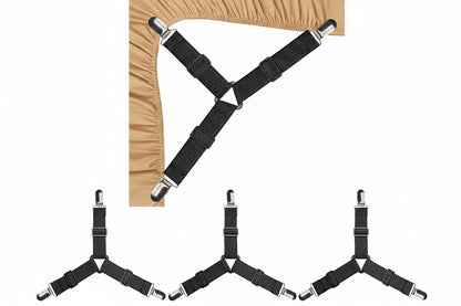 Bed Sheet Straps & Clips – Adjustable Sheet Holders
